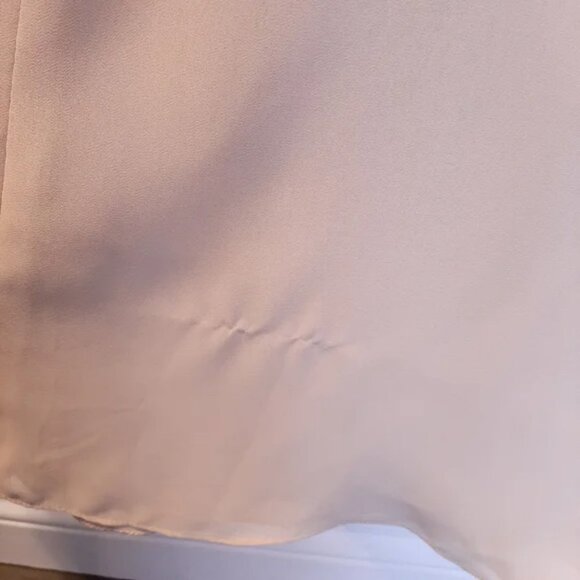 Bella Formals Nude Draped Neck Beaded Waist A-Line Prom Wedding Dress - Picture 15 of 16